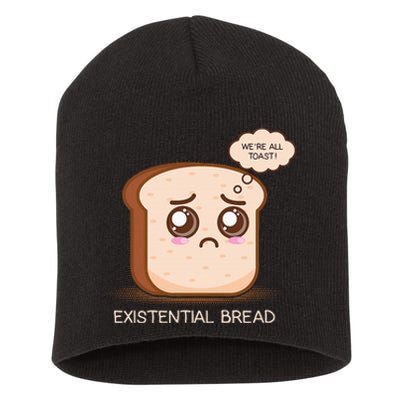 Existential Bread Funny Cute Kawaii Existential Dread Short Acrylic Beanie