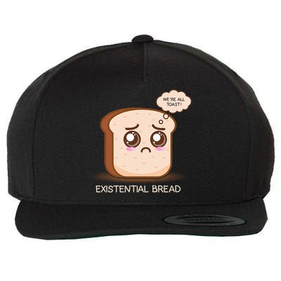 Existential Bread Funny Cute Kawaii Existential Dread Wool Snapback Cap