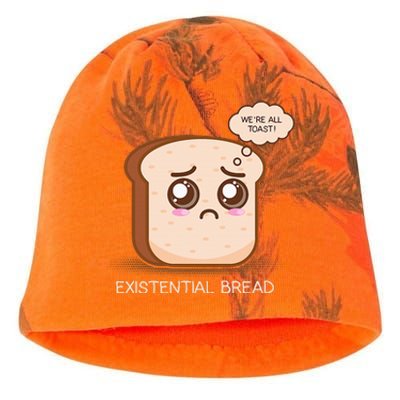 Existential Bread Funny Cute Kawaii Existential Dread Kati - Camo Knit Beanie