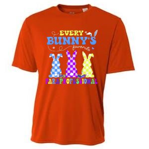 Every BunnyS Favorite Paraprofessional Groovy Easter Rabbit Cooling Performance Crew T-Shirt