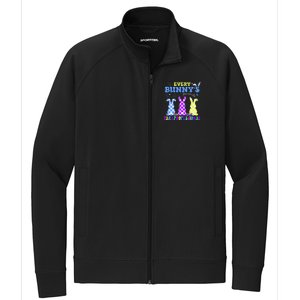 Every BunnyS Favorite Paraprofessional Groovy Easter Rabbit Stretch Full-Zip Cadet Jacket