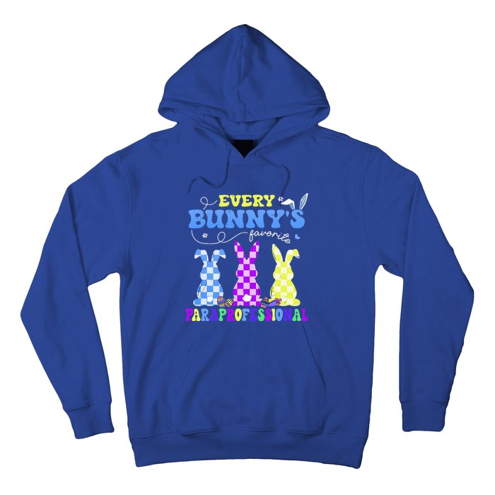 Every BunnyS Favorite Paraprofessional Groovy Easter Rabbit Hoodie