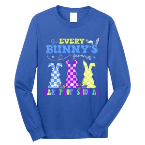 Every BunnyS Favorite Paraprofessional Groovy Easter Rabbit Long Sleeve Shirt