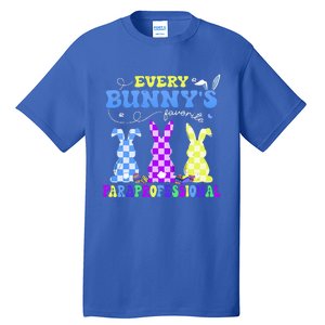 Every BunnyS Favorite Paraprofessional Groovy Easter Rabbit Tall T-Shirt