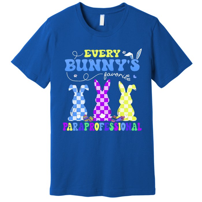 Every BunnyS Favorite Paraprofessional Groovy Easter Rabbit Premium T-Shirt