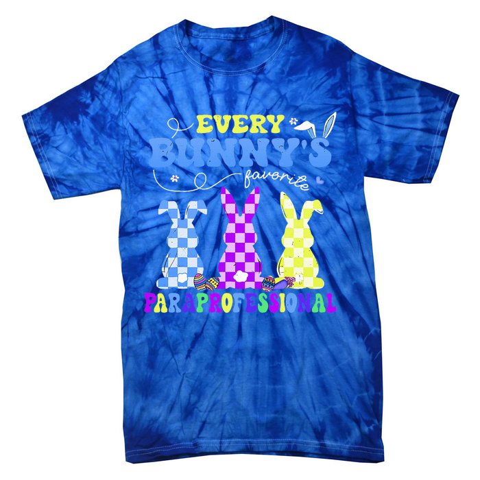 Every BunnyS Favorite Paraprofessional Groovy Easter Rabbit Tie-Dye T-Shirt