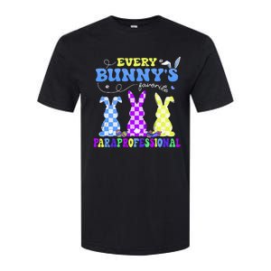 Every BunnyS Favorite Paraprofessional Groovy Easter Rabbit Softstyle CVC T-Shirt