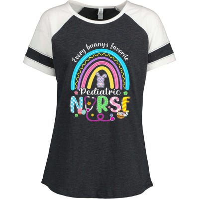 Every Bunny's Favorite Pediatric Nurse Easter Day Enza Ladies Jersey Colorblock Tee