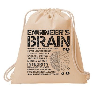Engineer's Brain Funny Process Engineer Engineering Gift Drawstring Bag