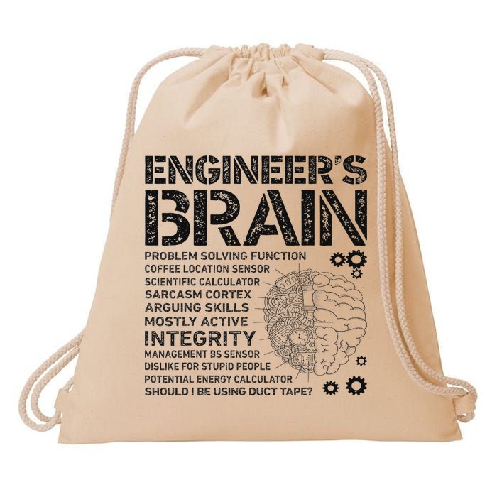 Engineer's Brain Funny Process Engineer Engineering Gift Drawstring Bag