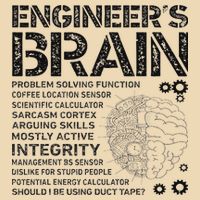 Engineer's Brain Funny Process Engineer Engineering Gift Drawstring Bag