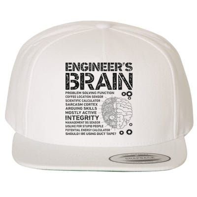 Engineer's Brain Funny Process Engineer Engineering Gift Wool Snapback Cap