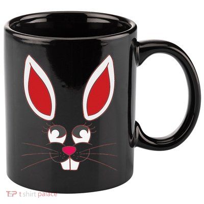 Easter Bunny Face Easter Funny Women Easter Egg 11oz C Handle Ceramic Mug