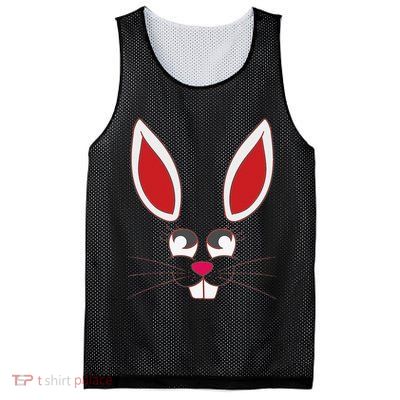 Easter Bunny Face Easter Funny Women Easter Egg Mesh Reversible Basketball Jersey Tank