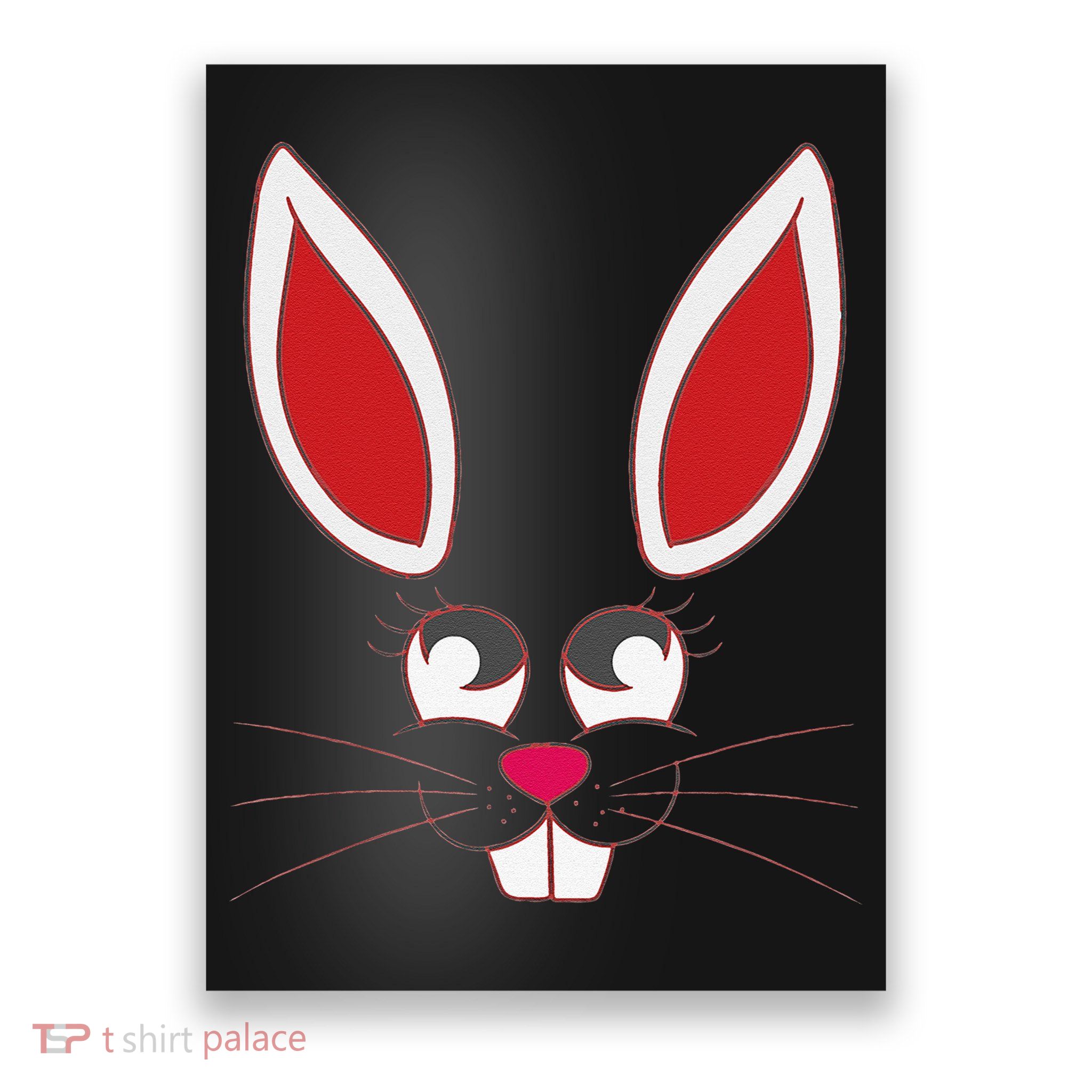 Easter Bunny Face Easter Funny Women Easter Egg Poster