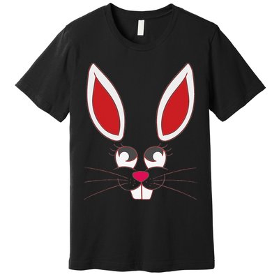 Easter Bunny Face Easter Funny Women Easter Egg Premium T-Shirt