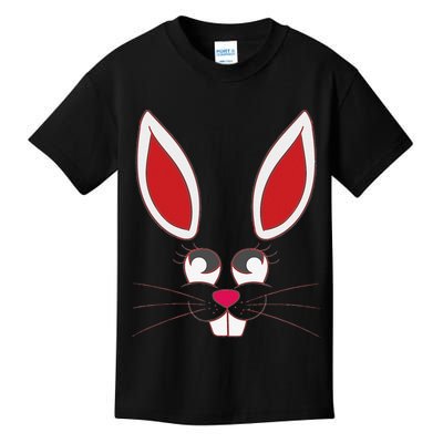 Easter Bunny Face Easter Funny Women Easter Egg Kids T-Shirt