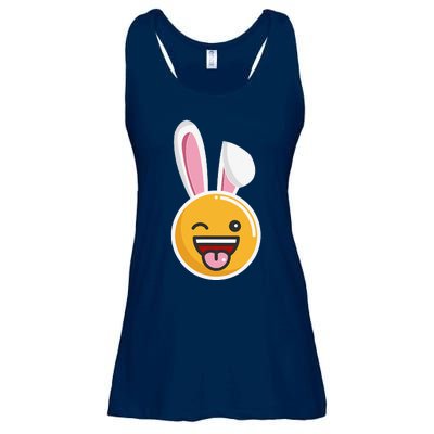 Easter Bunny Funny Egg Ears N Nose Tongue Out Cute Ladies Essential Flowy Tank