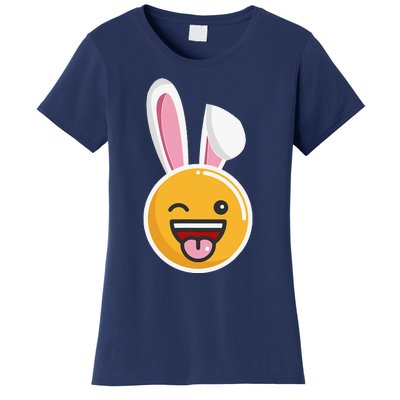 Easter Bunny Funny Egg Ears N Nose Tongue Out Cute Women's T-Shirt