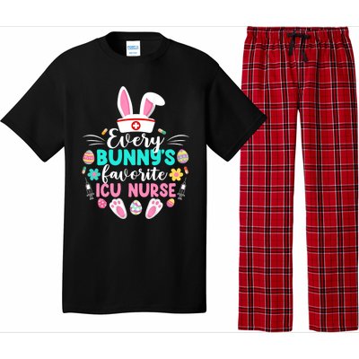 Every Bunnys Favorite Icu Nurse Funny Gift Funny Easter Day Funny Gift Pajama Set