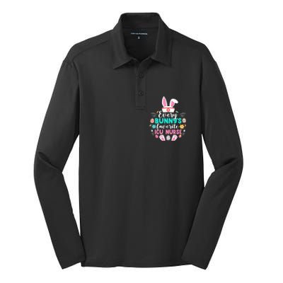 Every Bunnys Favorite Icu Nurse Funny Gift Funny Easter Day Funny Gift Silk Touch Performance Long Sleeve Polo