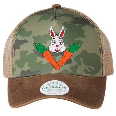 Easter Bunny Face With Carrots Gift Legacy Tie Dye Trucker Hat