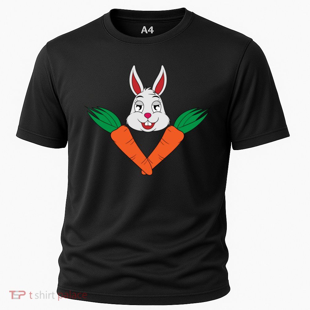 Easter Bunny Face With Carrots Gift Performance Shirt
