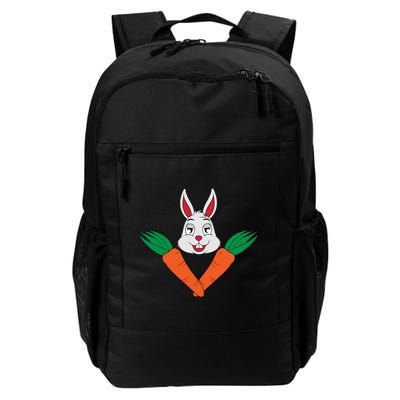 Easter Bunny Face With Carrots Gift Backpack