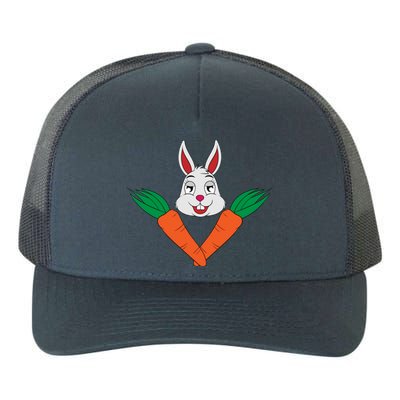 Easter Bunny Face With Carrots Gift Yupoong Adult 5-Panel Trucker Hat