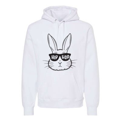 Easter Bunny Face Glasses Rabbit Happy Easter Premium Hoodie