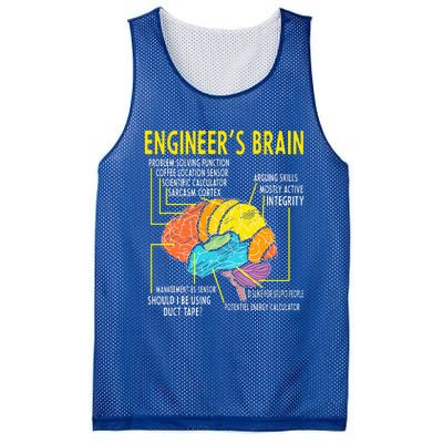 Engineer's Brain Funny Engineering Games Process  Mesh Reversible Basketball Jersey Tank