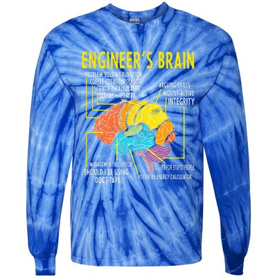 Engineer's Brain Funny Engineering Games Process  Tie-Dye Long Sleeve Shirt