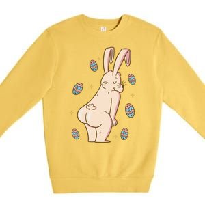 Easter Bunny Funny Twerk Premium Crewneck Sweatshirt