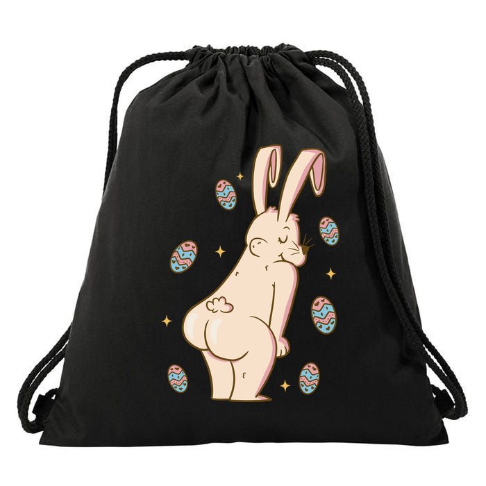 Easter Bunny Funny Twerk Drawstring Bag