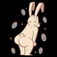 Easter Bunny Funny Twerk Drawstring Bag