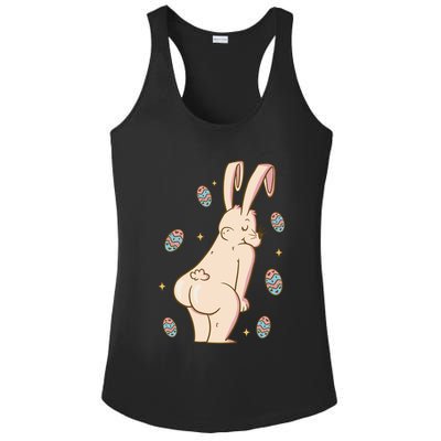 Easter Bunny Funny Twerk Ladies PosiCharge Competitor Racerback Tank