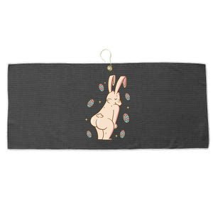 Easter Bunny Funny Twerk Large Microfiber Waffle Golf Towel