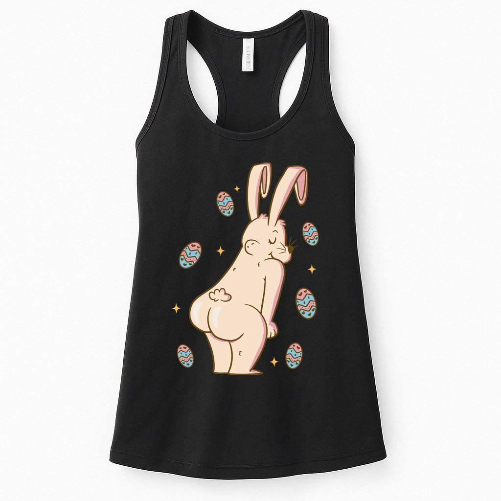 Easter Bunny Funny Twerk Womens Tank Top