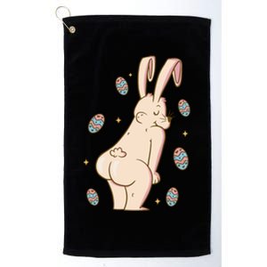 Easter Bunny Funny Twerk Platinum Collection Golf Towel