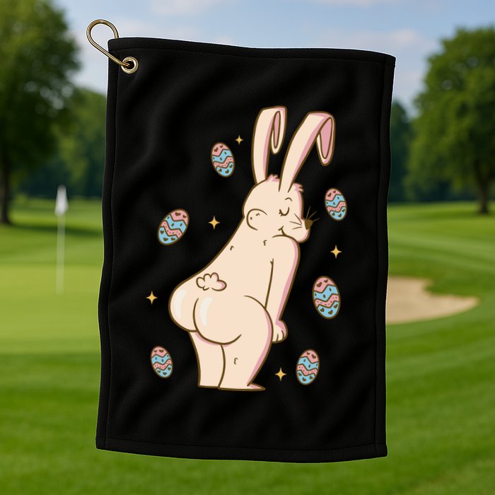 Easter Bunny Funny Twerk Golf Towel