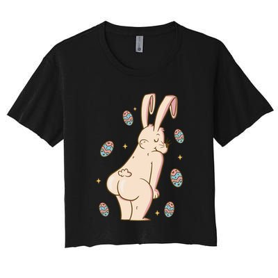 Easter Bunny Funny Twerk Crop Top