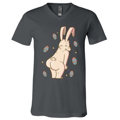 Easter Bunny Funny Twerk V-Neck T-Shirt