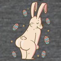 Easter Bunny Funny Twerk 7-Panel Snapback Hat
