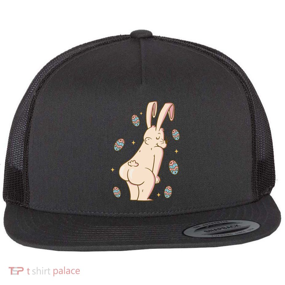 Easter Bunny Funny Twerk Flatbill Hat