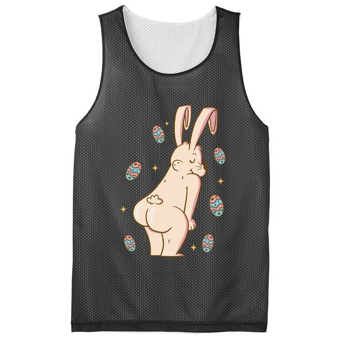 Easter Bunny Funny Twerk Mesh Reversible Basketball Jersey Tank