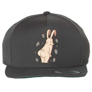 Easter Bunny Funny Twerk Wool Snapback Cap