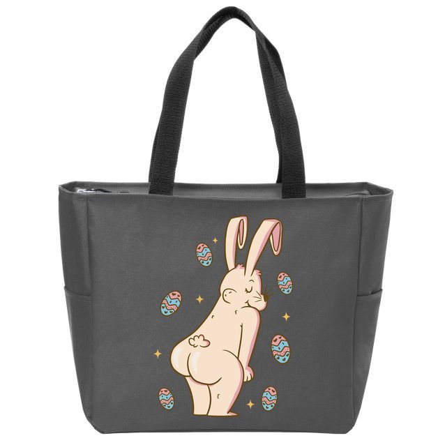 Easter Bunny Funny Twerk Zip Tote Bag