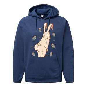 Easter Bunny Funny Twerk Performance Fleece Hoodie