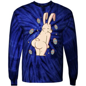 Easter Bunny Funny Twerk Tie-Dye Long Sleeve Shirt