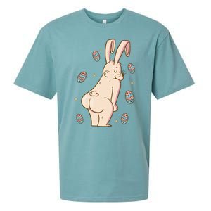 Easter Bunny Funny Twerk Sueded Cloud Jersey T-Shirt